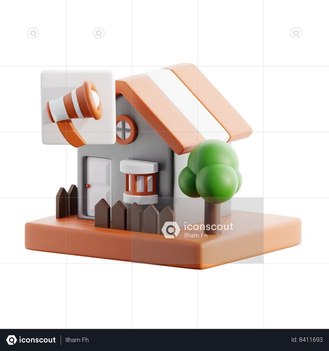 House agency  3D Icon