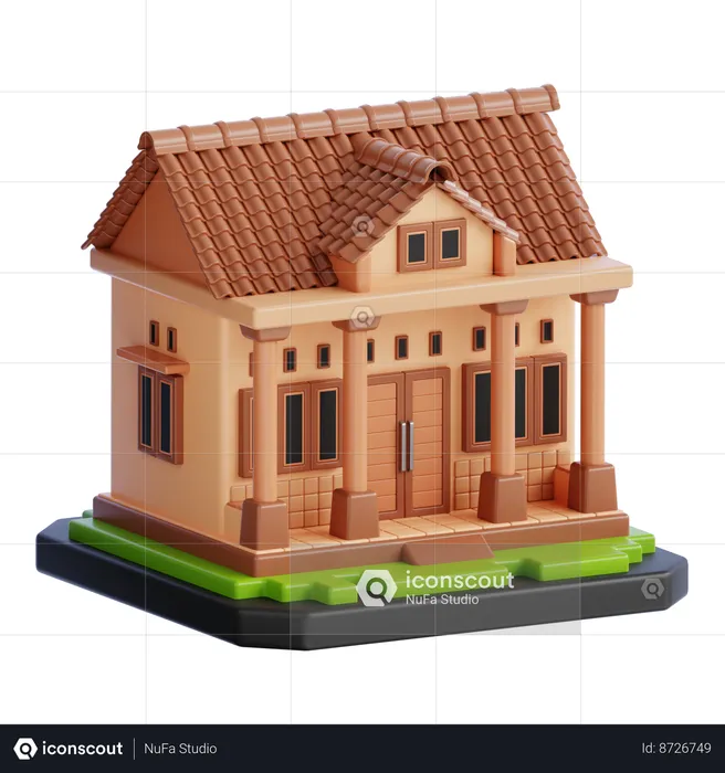 HOUSE BUILDING  3D Icon