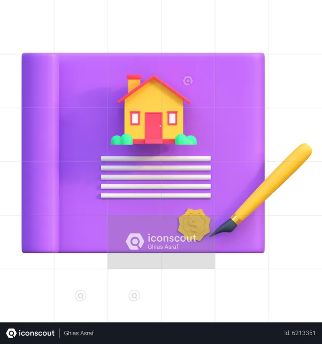 House Certificate  3D Icon