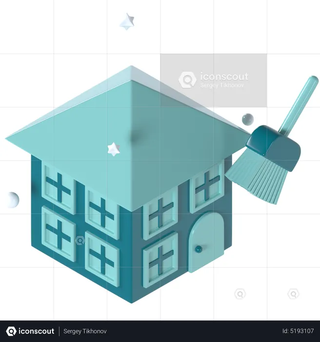 House Cleaning  3D Icon