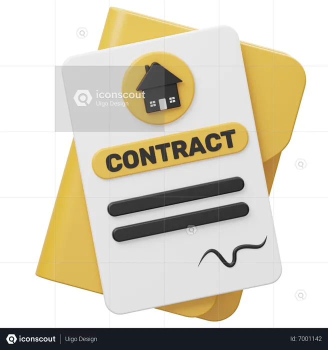 House Contract  3D Icon