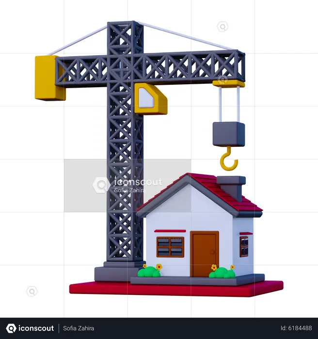 House Contruction  3D Icon