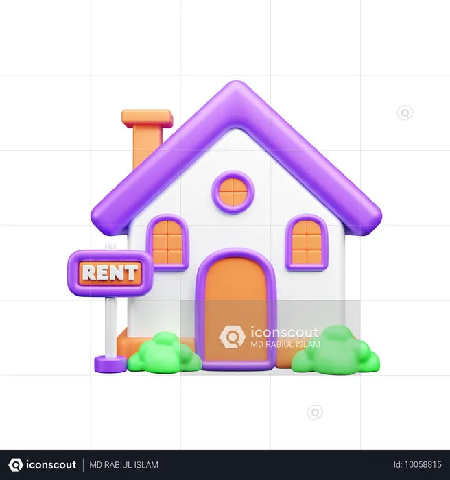 賃貸住宅  3D Icon