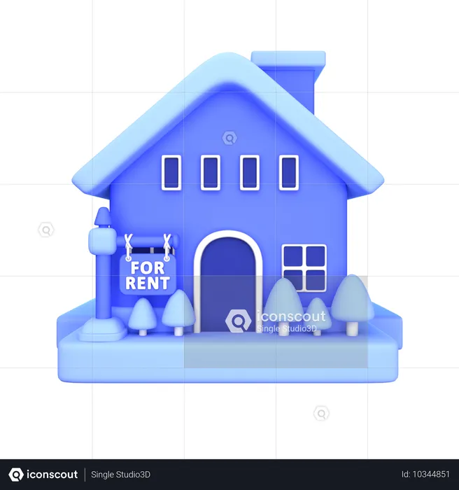 House For Rent  3D Icon