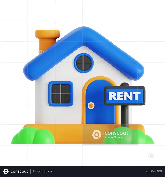 House For Rent  3D Icon