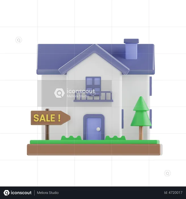 House For Sale  3D Illustration