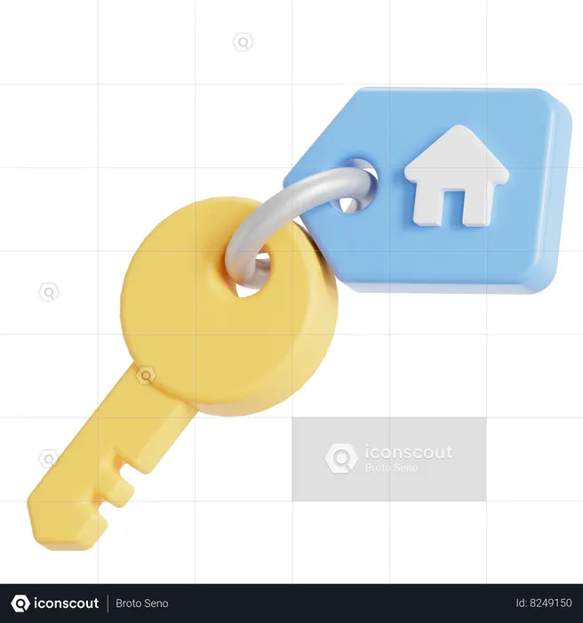 House key  3D Icon