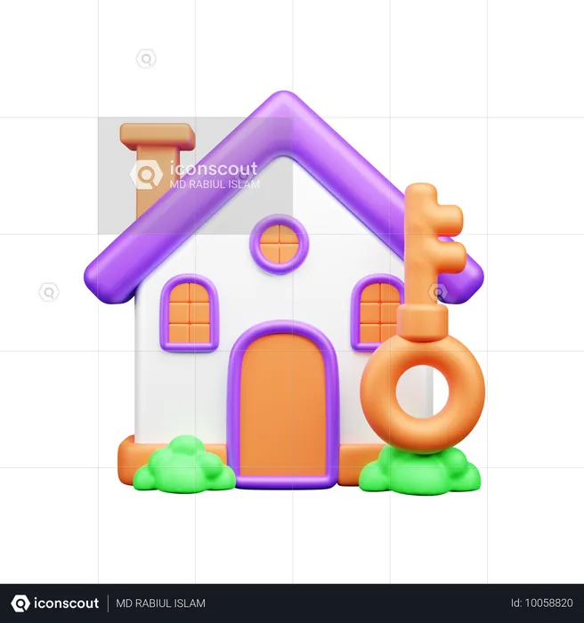 House Key  3D Icon