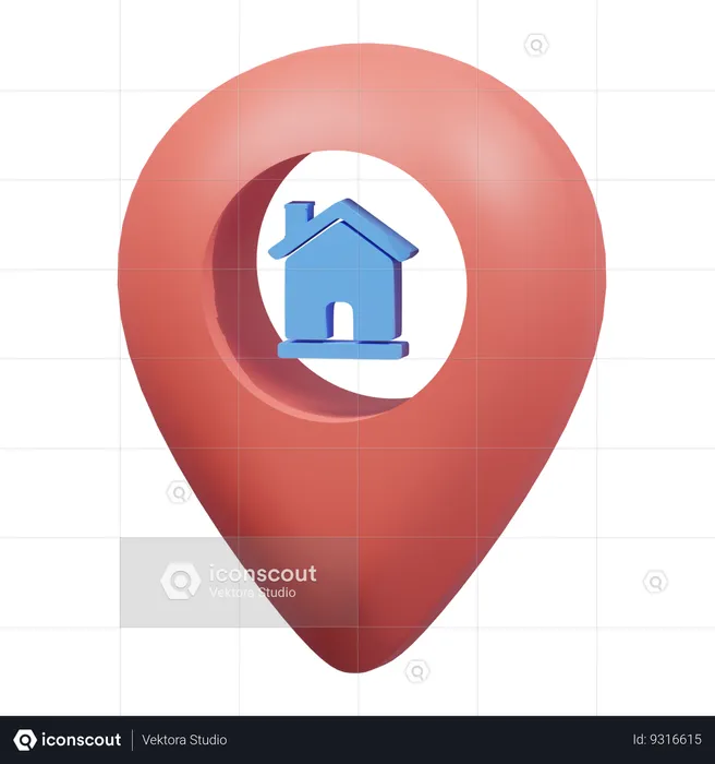 House Location  3D Icon