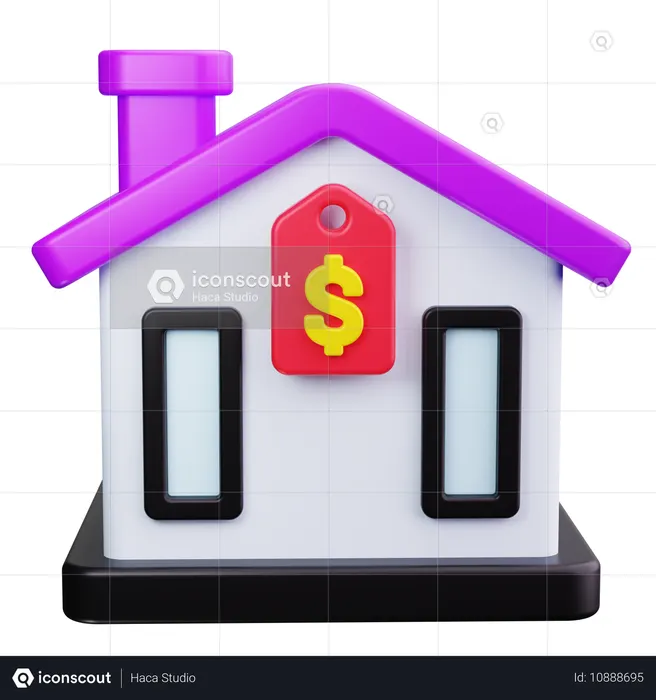 House On Sale  3D Icon