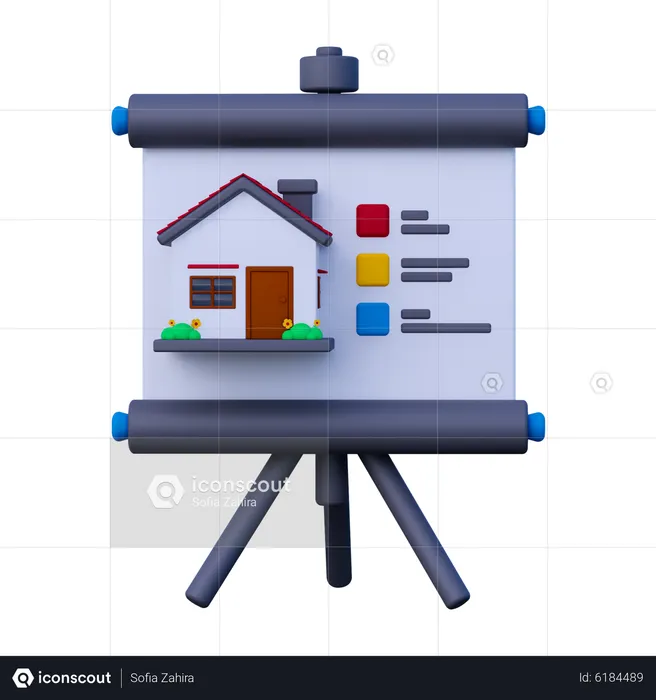 House Percentage Board  3D Icon