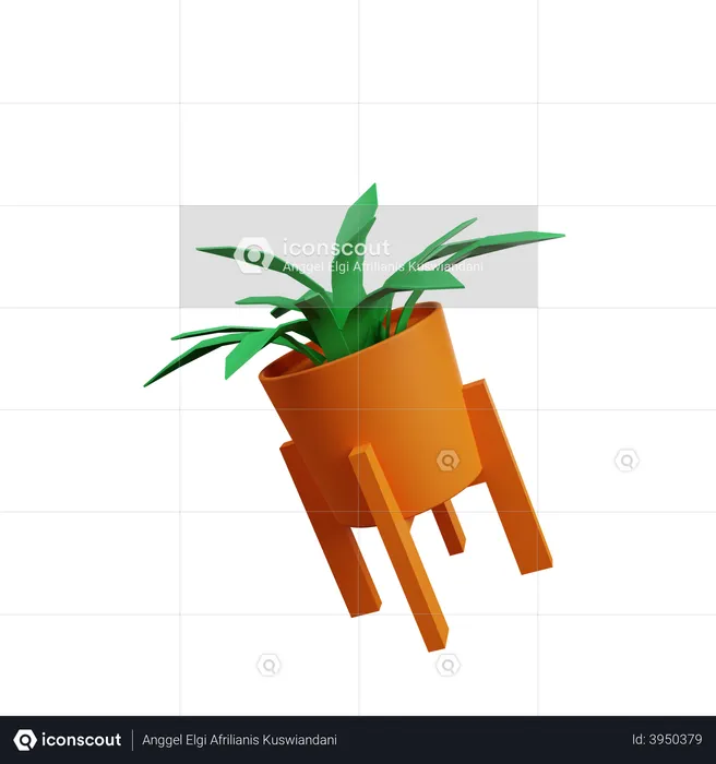 House plant  3D Illustration