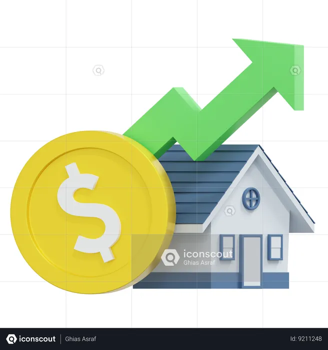 House Price High  3D Icon