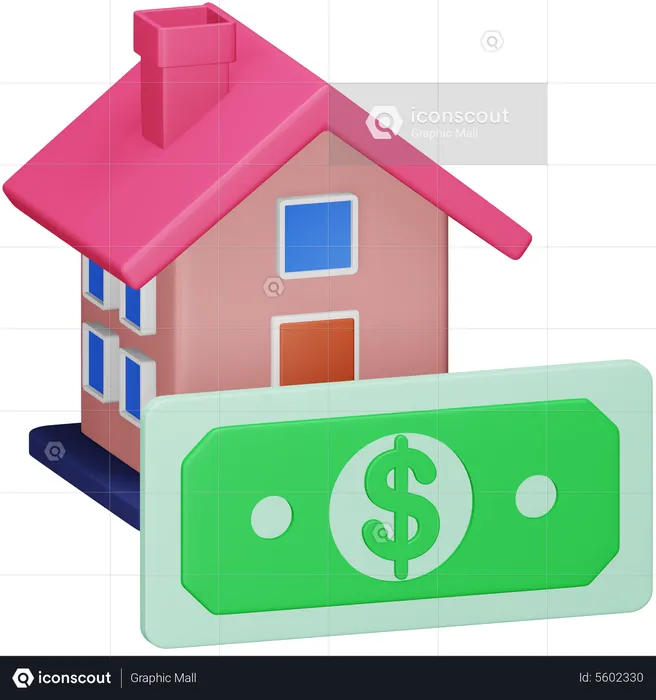 House Profit  3D Icon