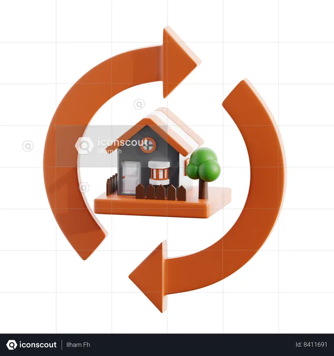 House replace  3D Icon