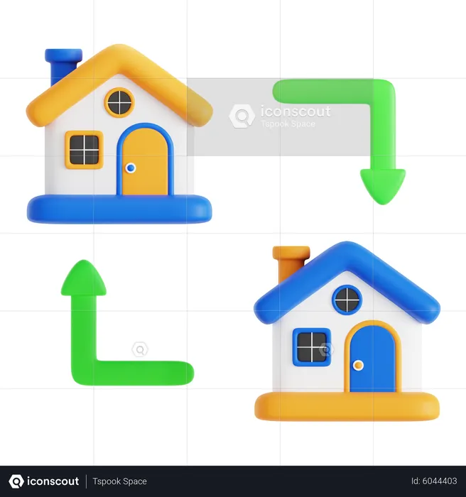 House Replace  3D Icon