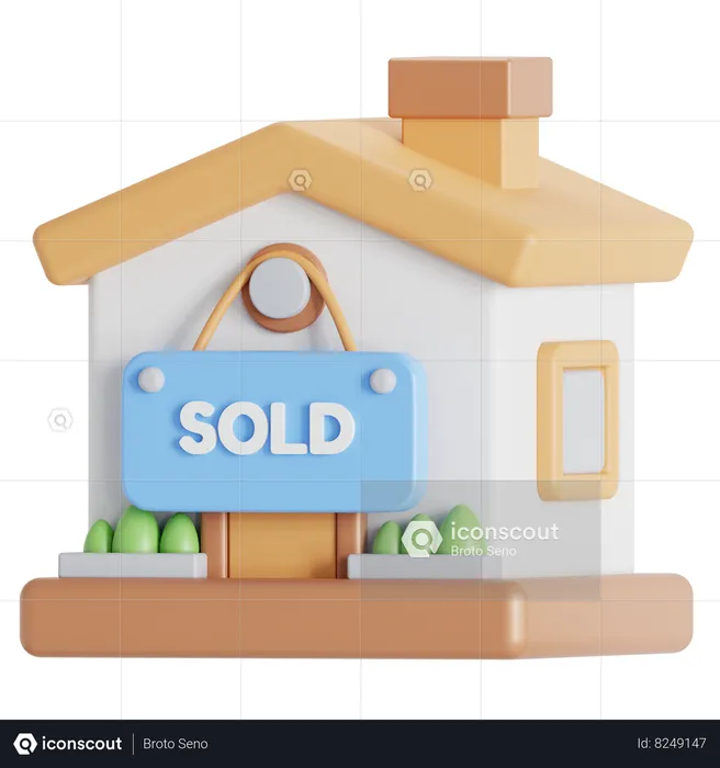 House sold  3D Icon