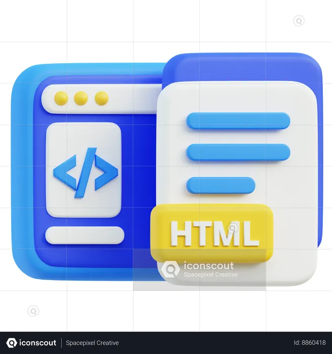 Html  3D Icon