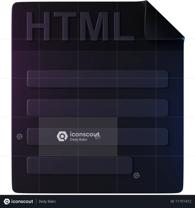 HTML  3D Icon