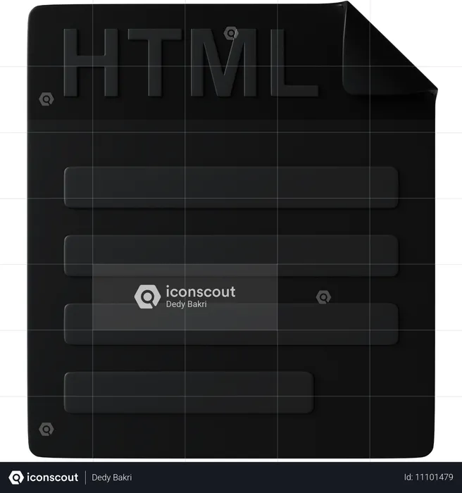 Html  3D Icon