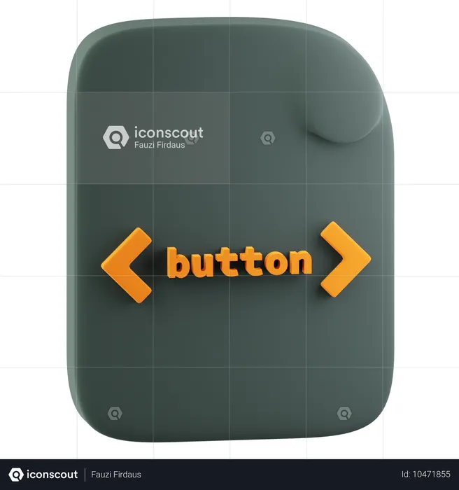 HTML Button Element  3D Icon