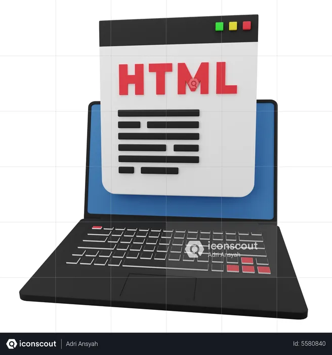 Html Coding  3D Icon