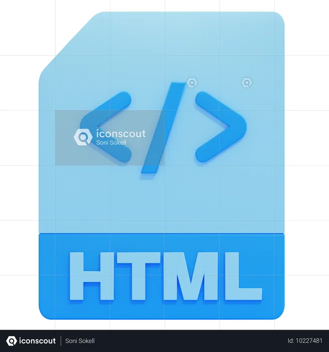 HTML-Datei  3D Icon