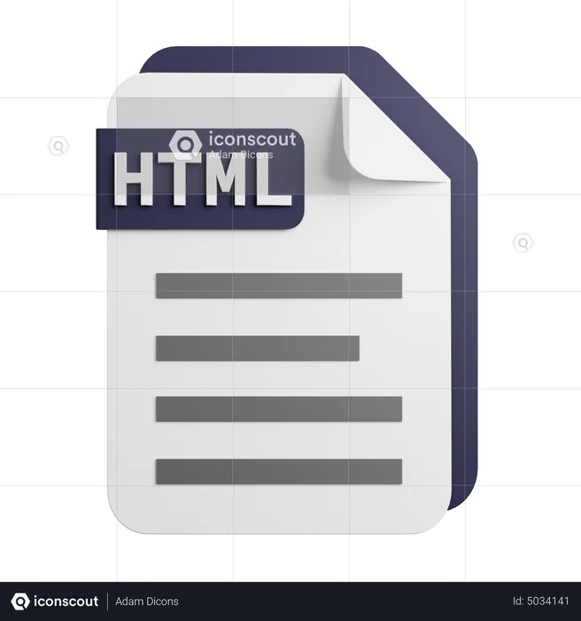 HTML-Datei  3D Icon