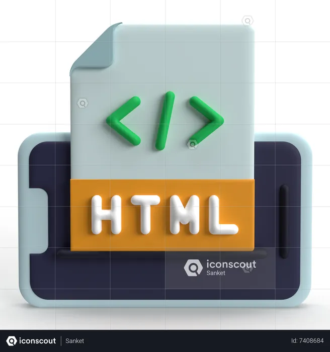 HTML-Datei  3D Icon