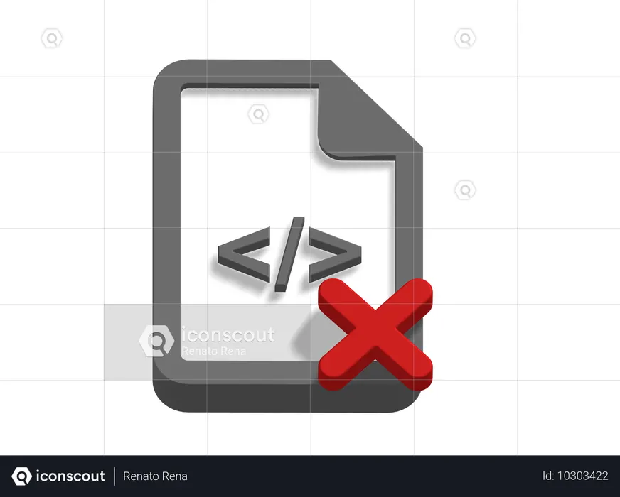 HTML error  3D Icon