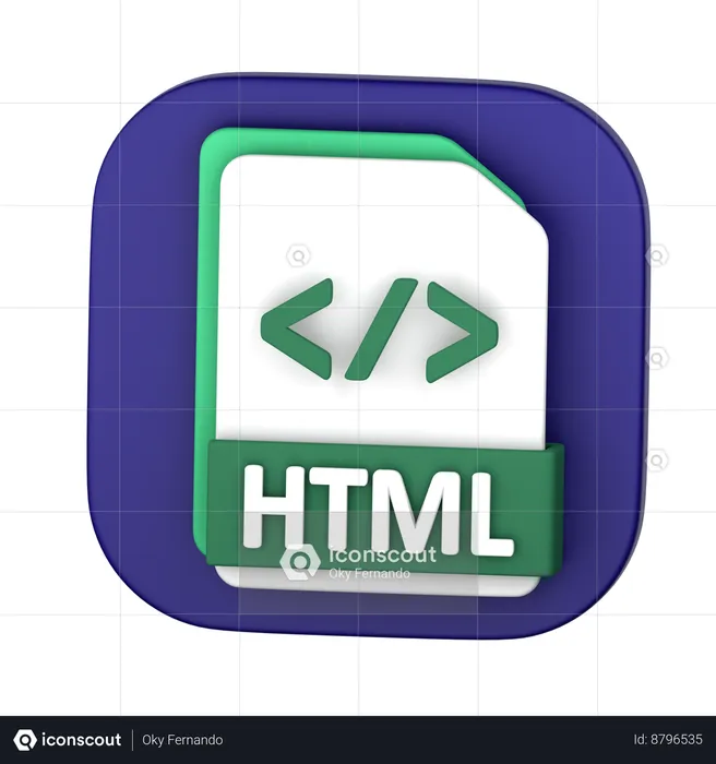 HTML FIle  3D Icon