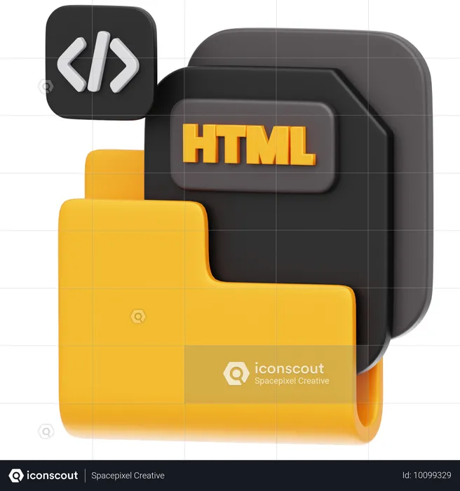 Htmlファイル  3D Icon