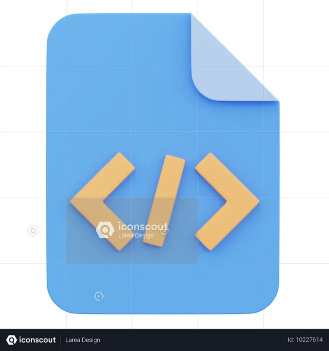 HTML 파일  3D Icon