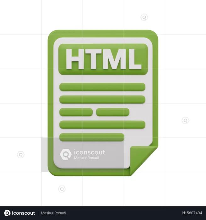 Html file  3D Icon