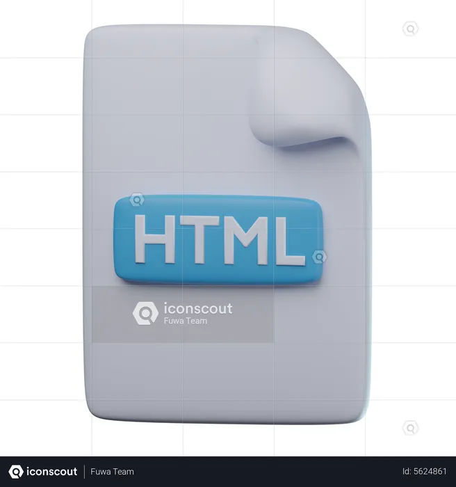 Html File  3D Icon