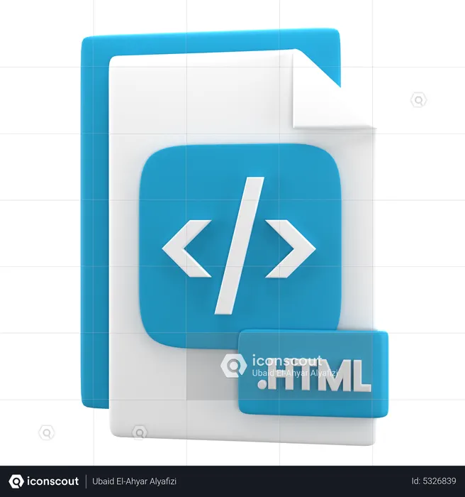 HTML File  3D Icon