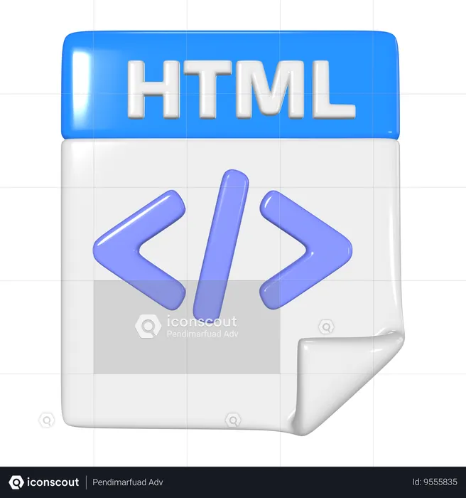 HTML File  3D Icon
