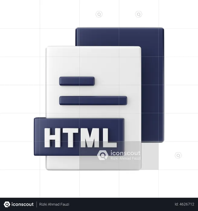 Html File  3D Illustration