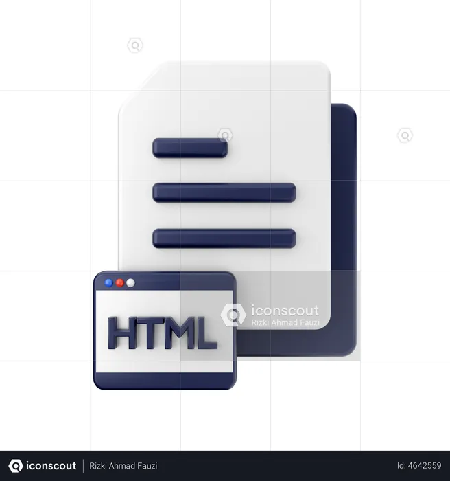 Html File  3D Illustration
