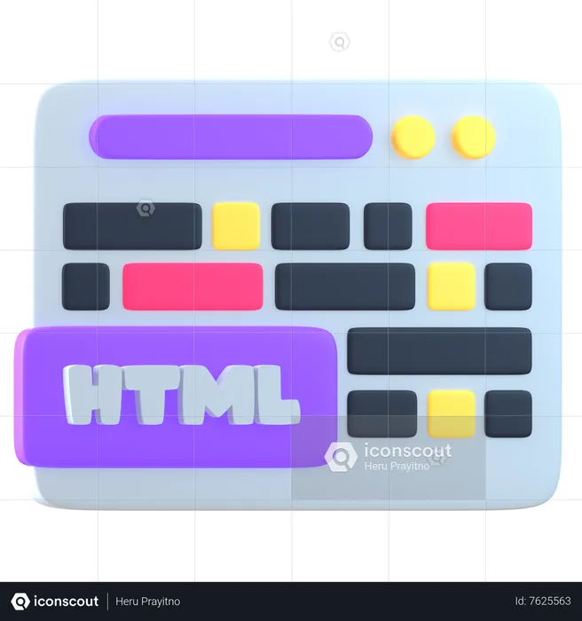 Html FIle  3D Icon
