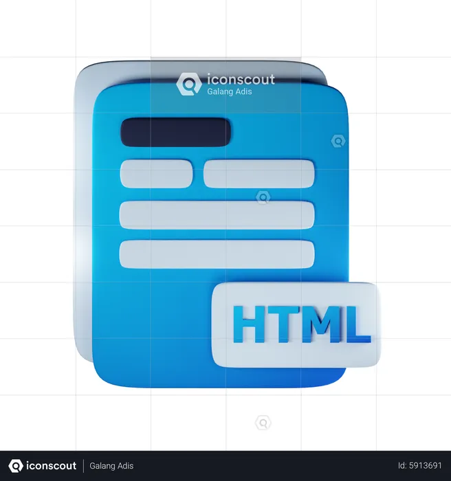 Html file extension  3D Icon