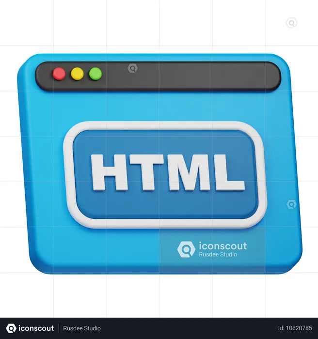 HTML Website  3D Icon