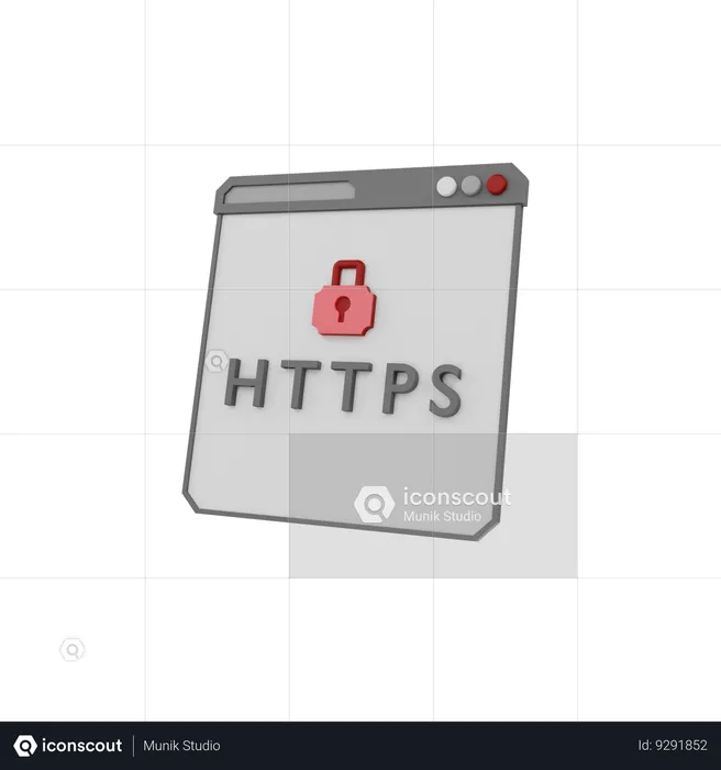 Https Security  3D Icon