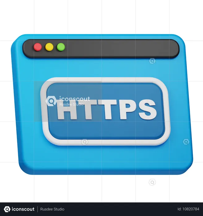 HTTPS Website  3D Icon