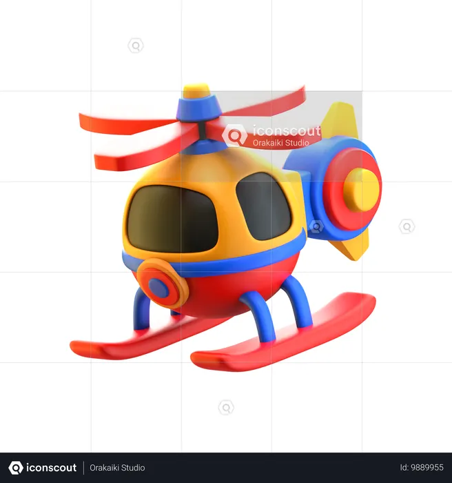 Hubschrauber Spielzeug  3D Icon