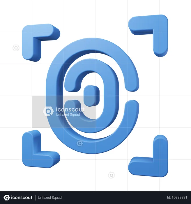 Huella dactilar  3D Icon