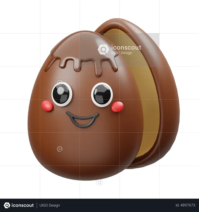 Huevo de chocolate  3D Icon