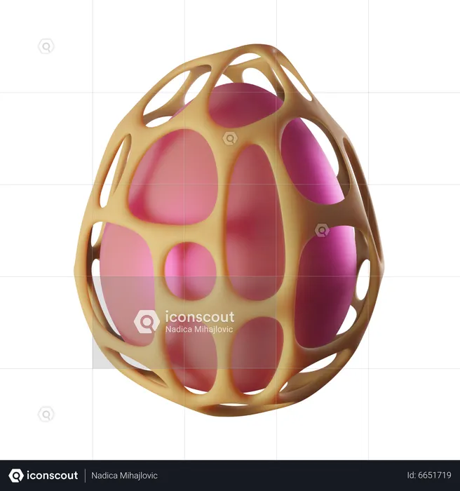 Huevo de pascua paramétrico  3D Icon