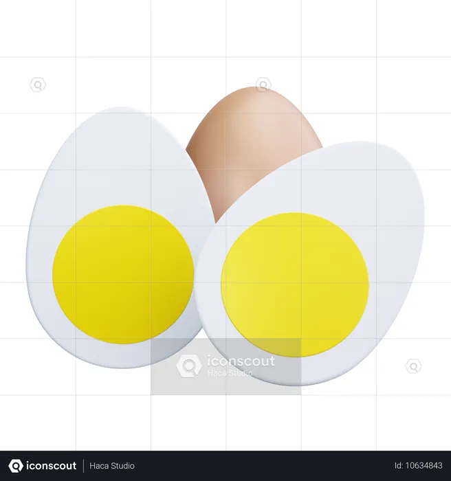 Huevos hervidos  3D Icon