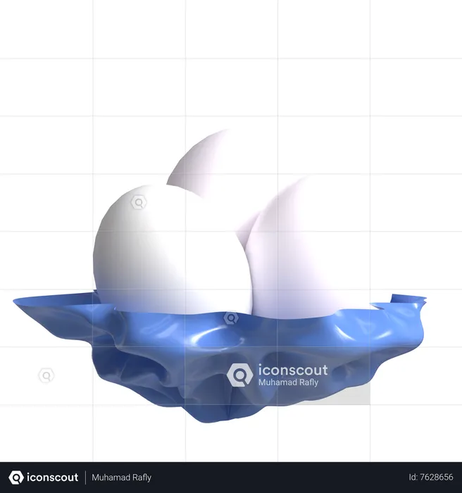 Huevos de ave  3D Icon